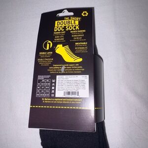 Dr. Martens Short Double Doc Sock 3PK Black Cotton Blend M/L AD058001